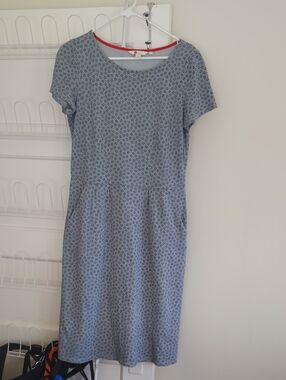 Boden Phoebe Jersey Dress Floral Print 100% Cotton Pockets